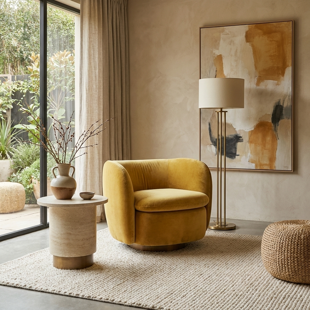 Ischia swivel chair side view