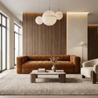 Portofino ribbed corduroy sofa side view