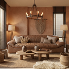 Taormina leather sofa detail
