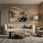Beatrice curve sofa side view