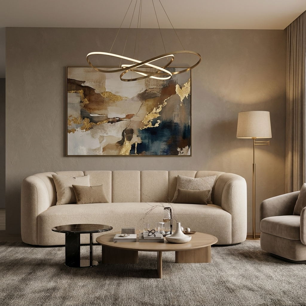 Beatrice curve sofa side view