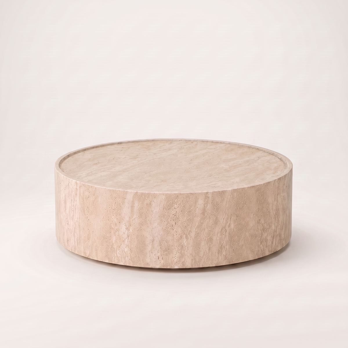 Isla Travertine Round Coffee Table