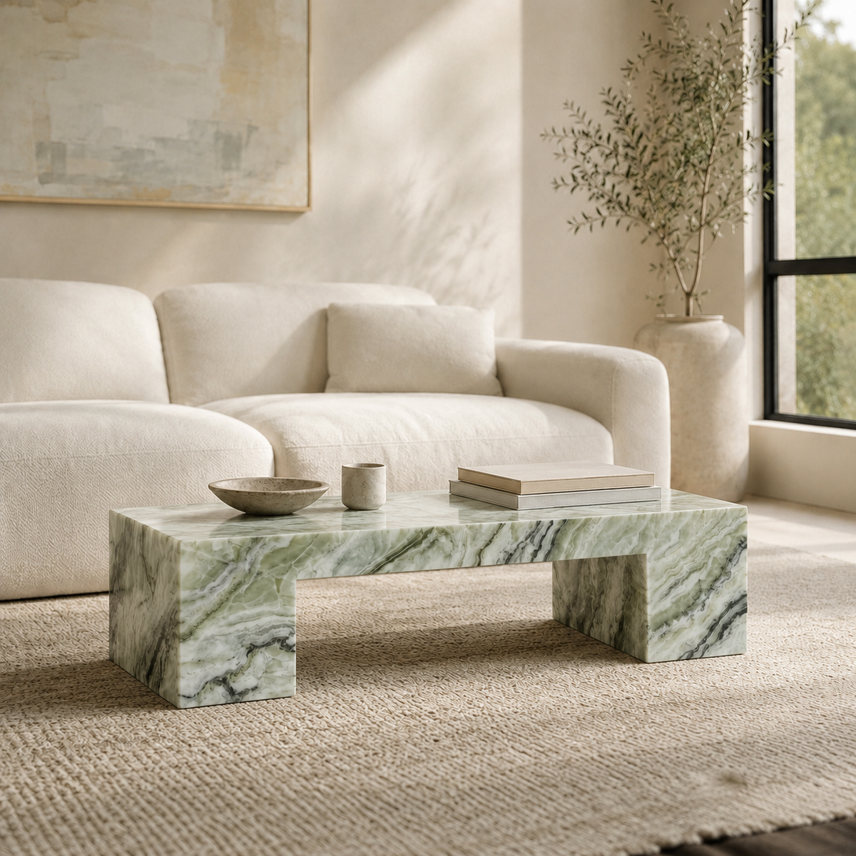 Arco Jade Green Coffee Table