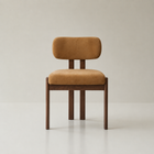 Marcello dining chair in brown velvet