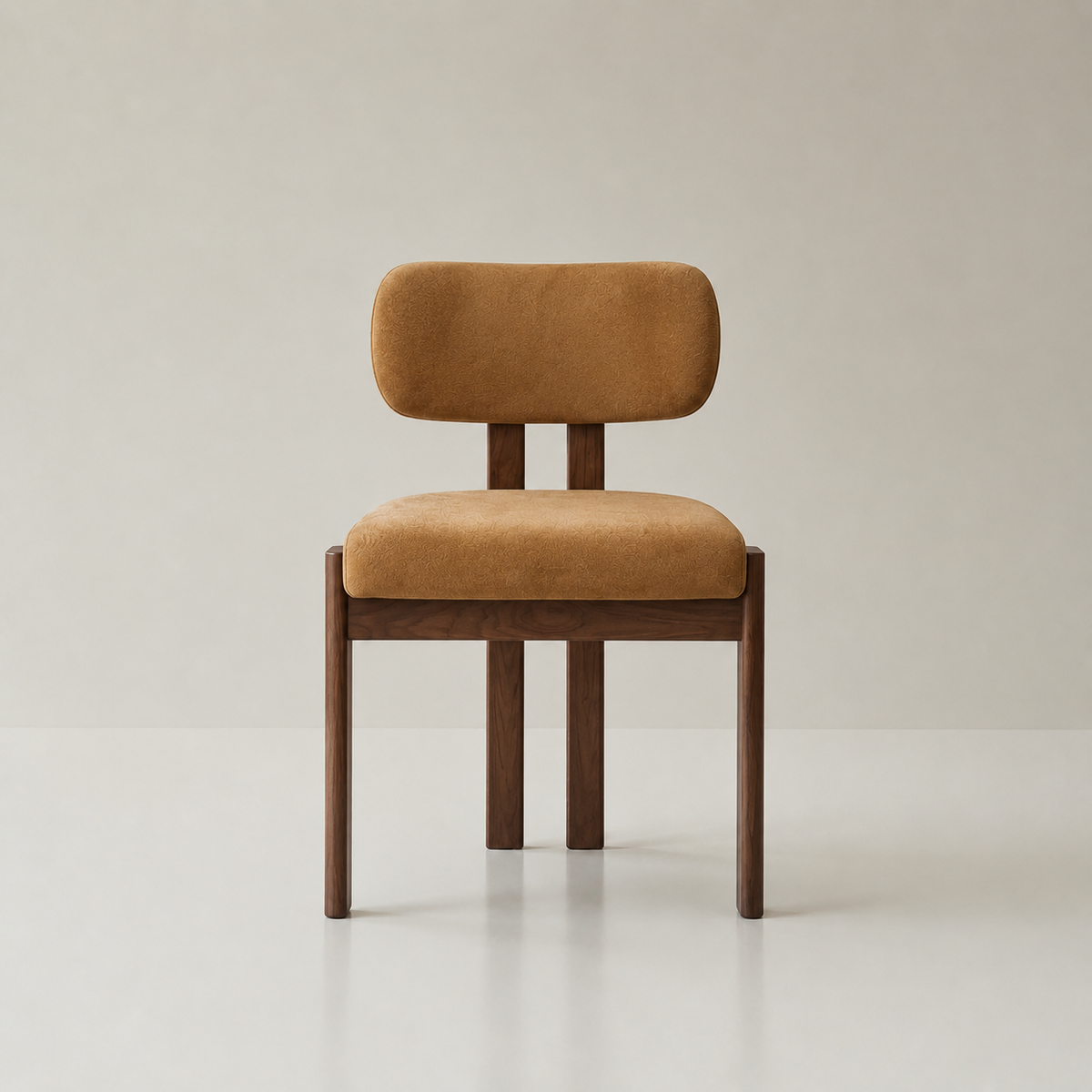 Marcello dining chair in brown velvet