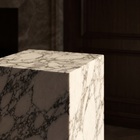 Plinth Medium Arabescato White