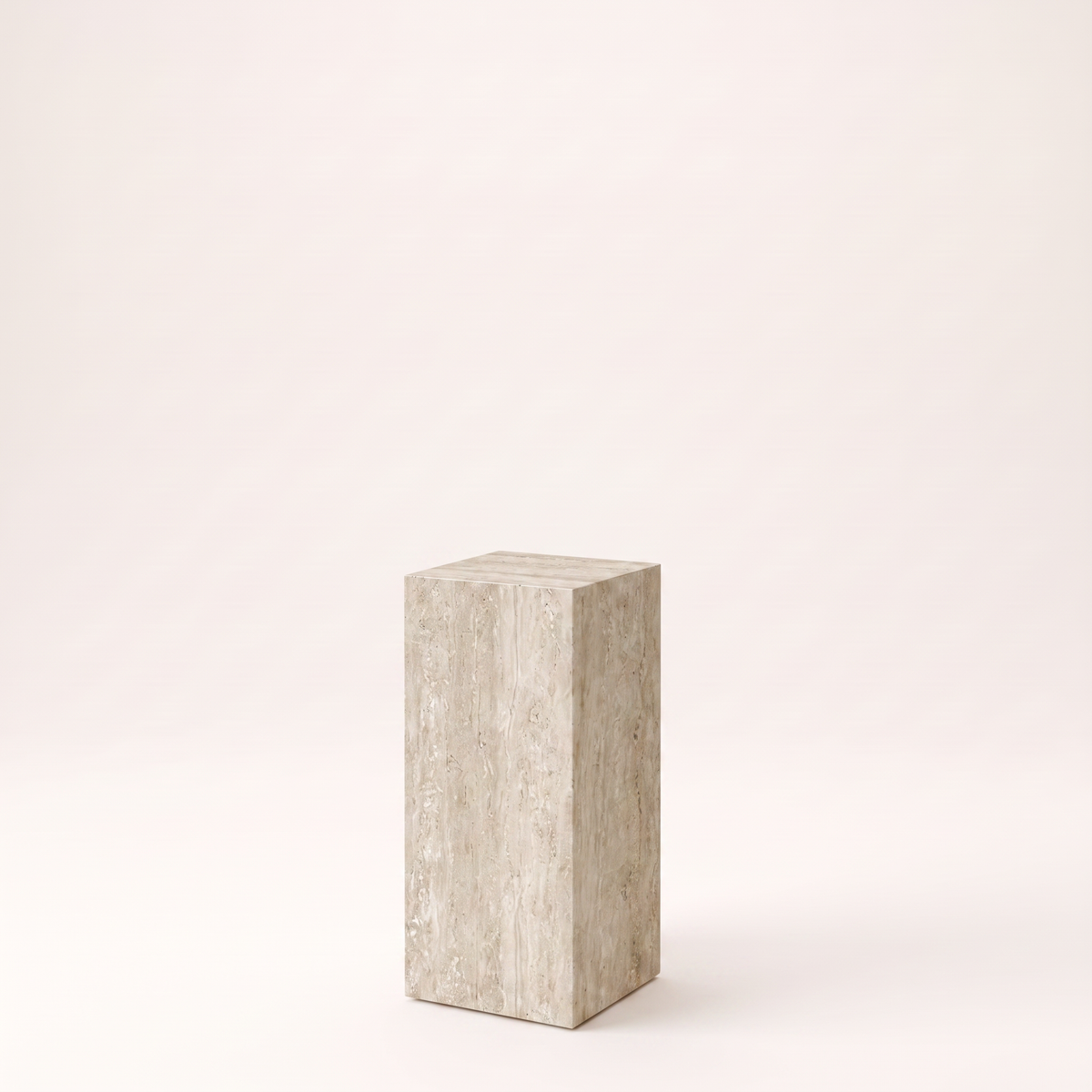 Plinth Medium Cream Travertine