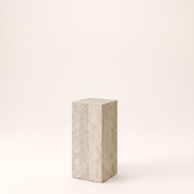 Plinth Medium Cream Travertine