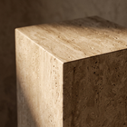 Plinth Medium Cream Travertine