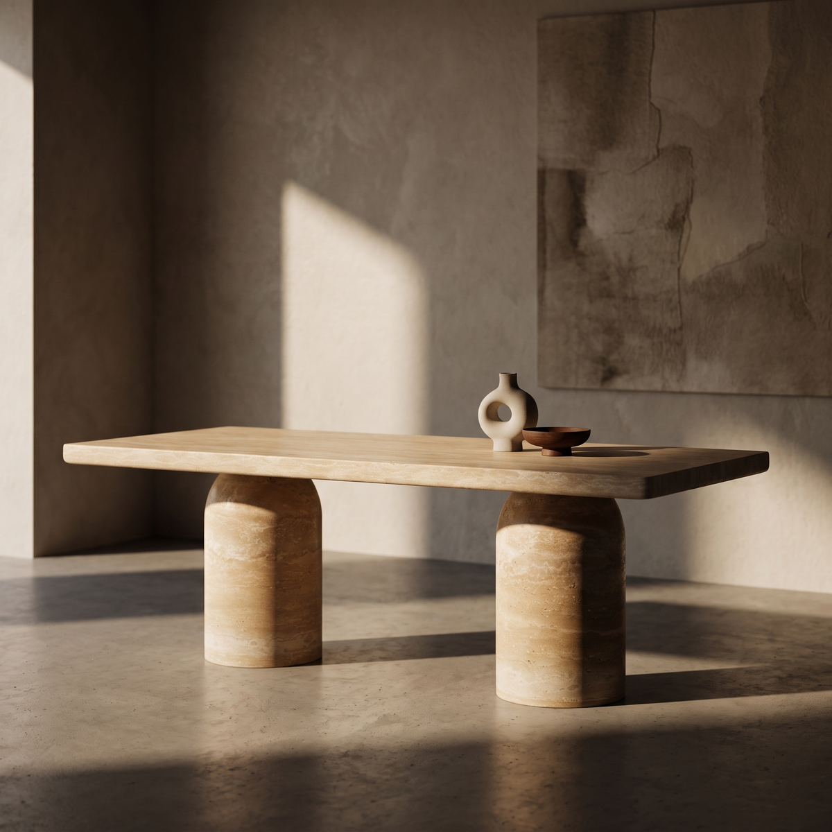 Novella Dining Table Travertine