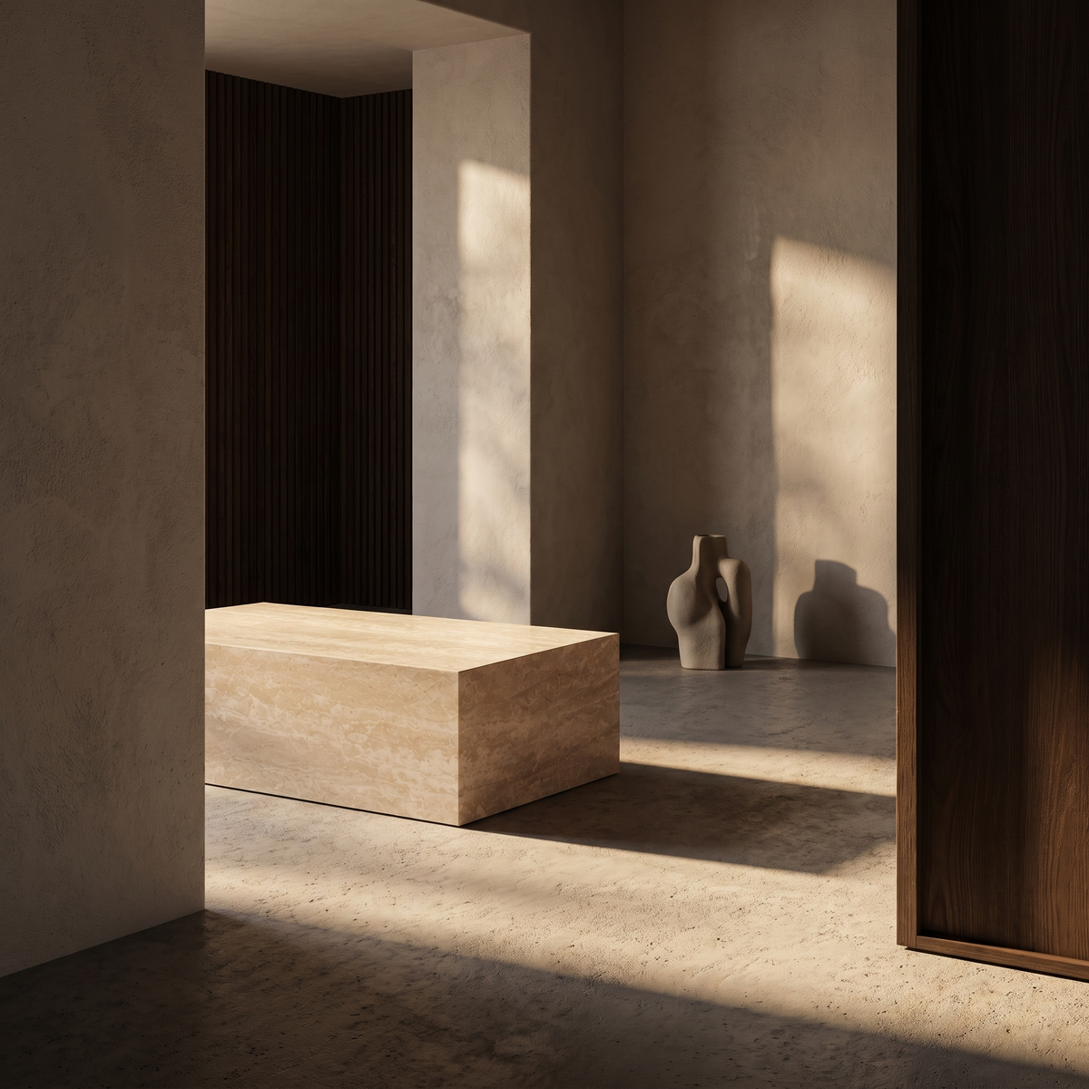 Onda Travertine Coffee Table