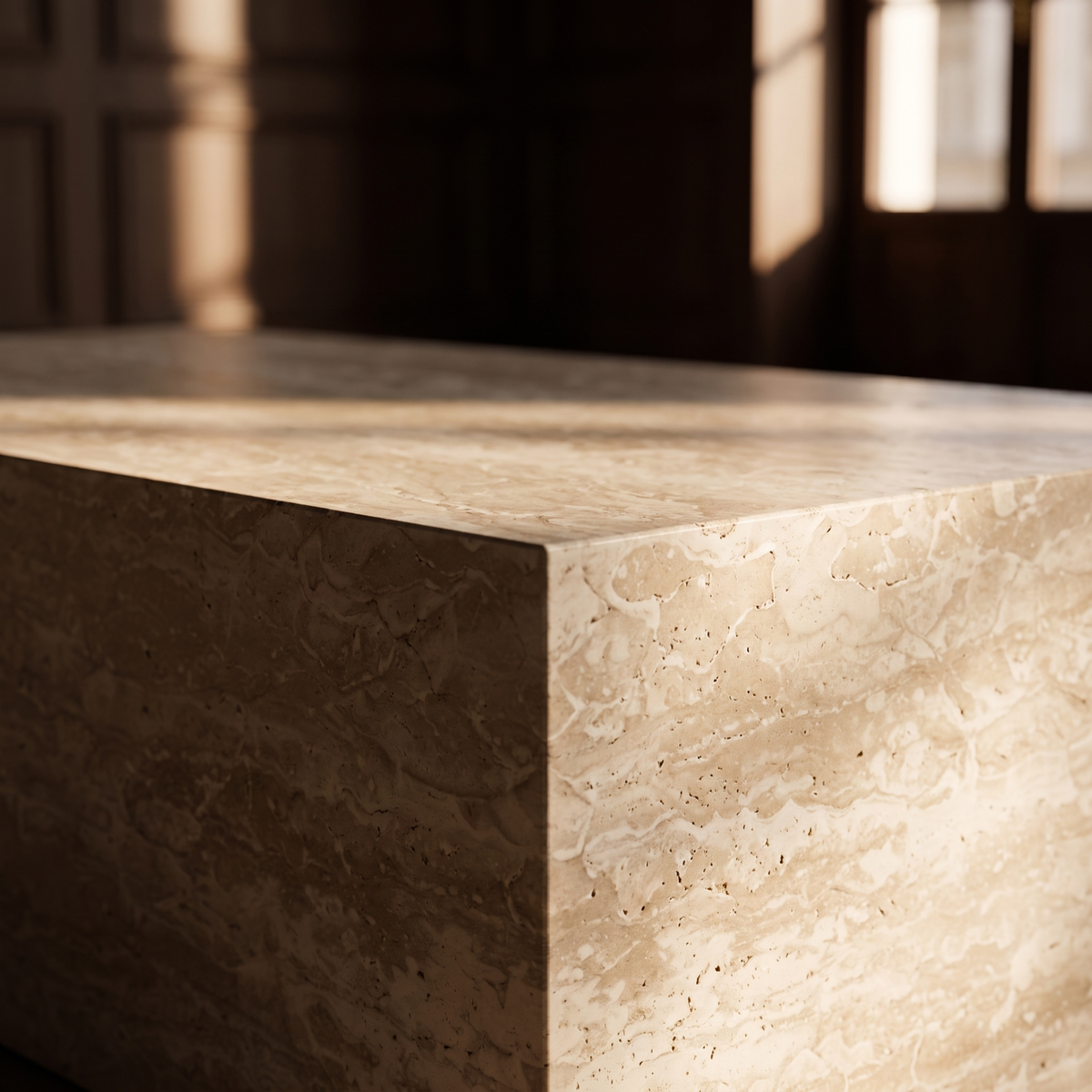 Onda Travertine Coffee Table