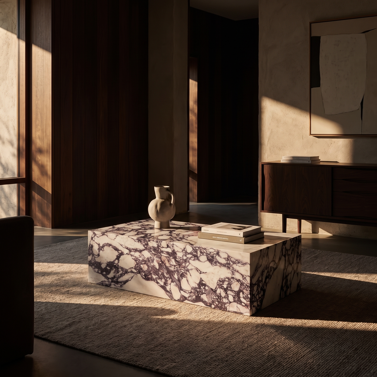 Onda Calacatta Viola Coffee Table