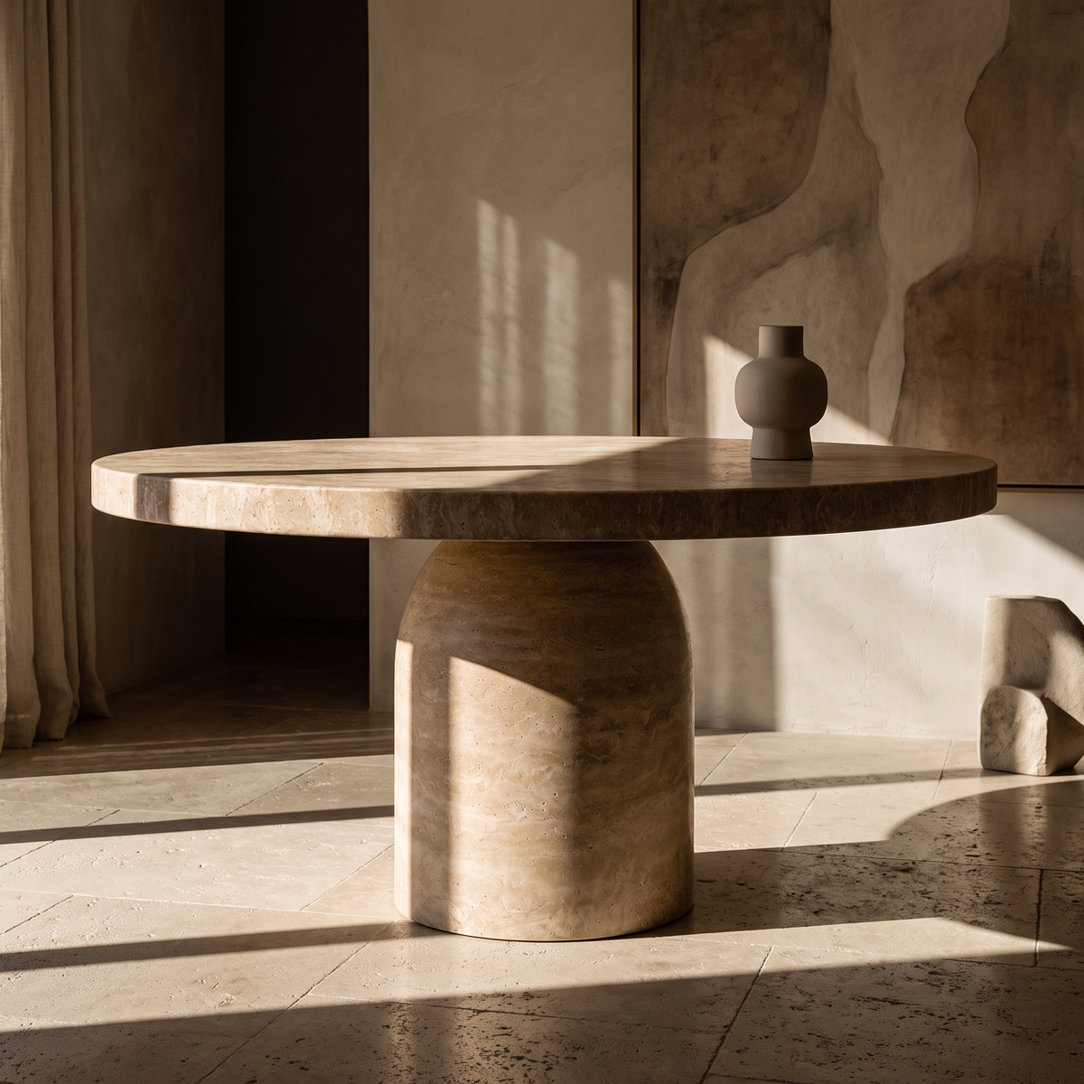 Palermo Travertine Dining Table