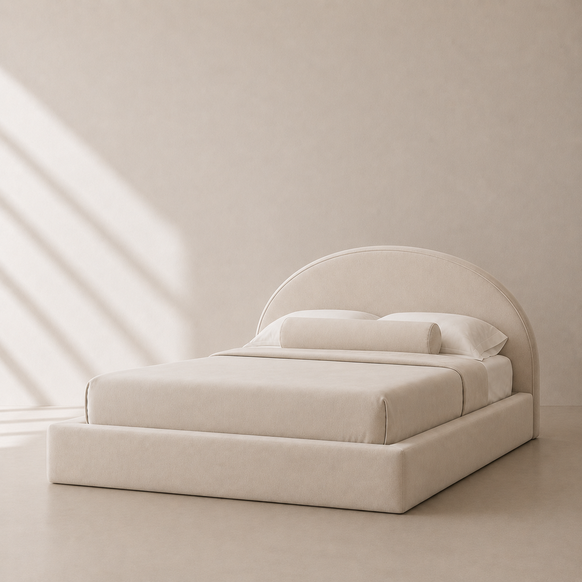 Maison Cloud Bed Frame Curved Butter Cream