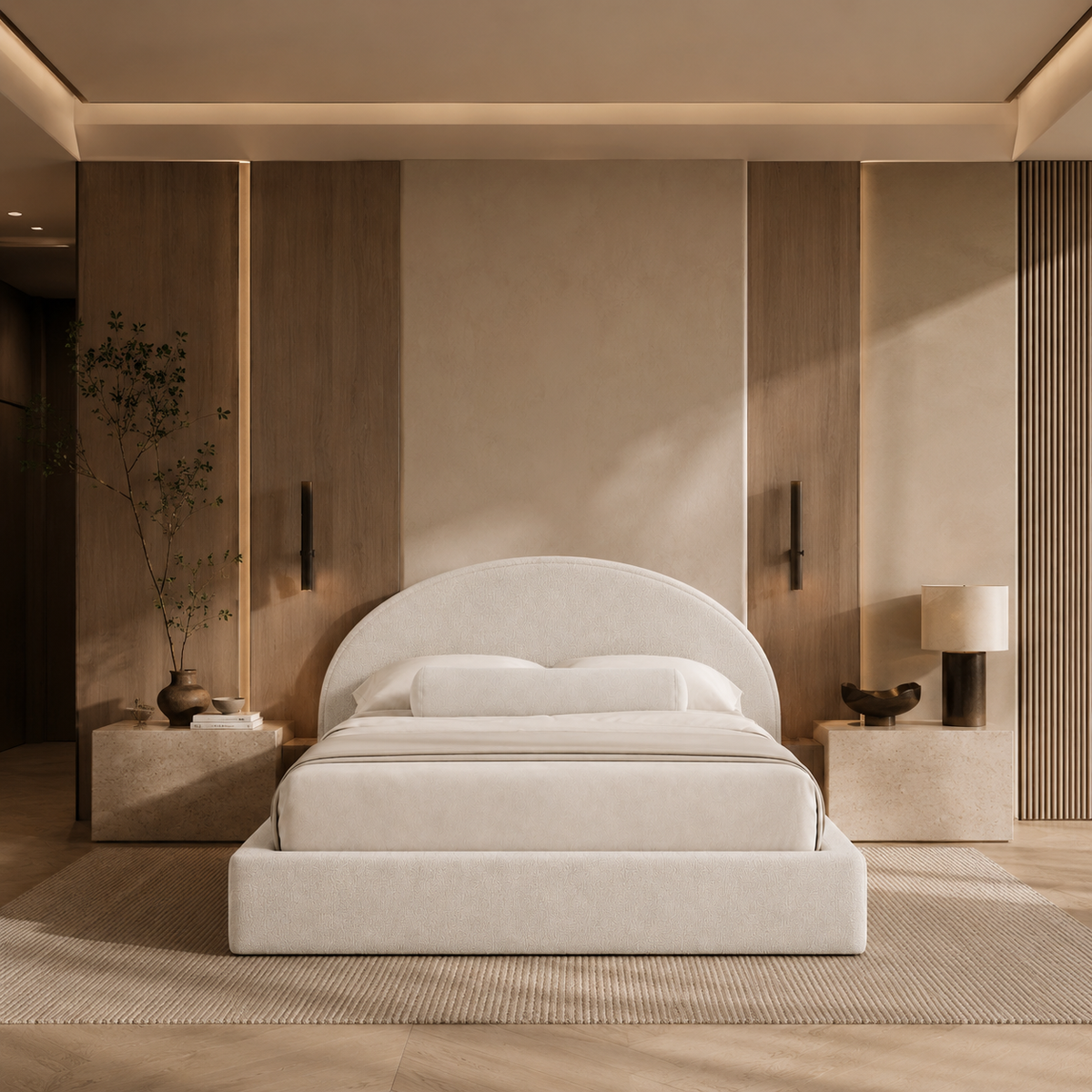 Maison Cloud Bed Frame Curved White