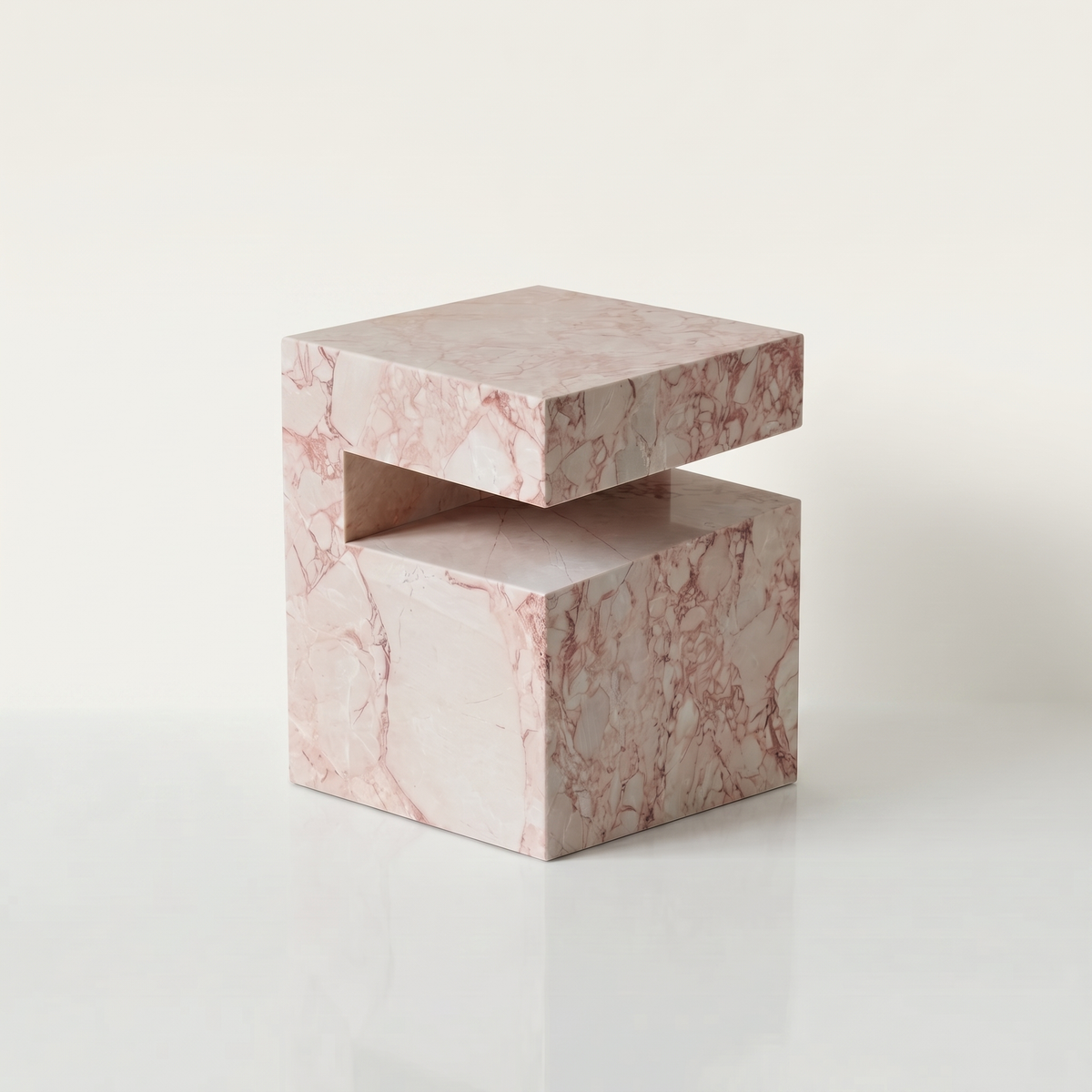 Romane Marble Desert Rose Side Table