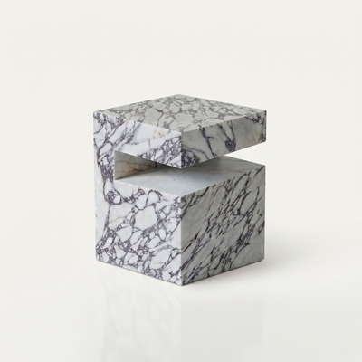 Romane Marble Calacatta Viola Side Table