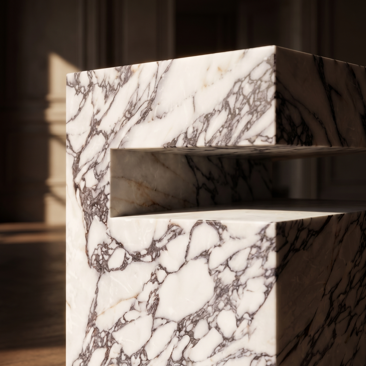 Romane Marble Calacatta Viola Side Table