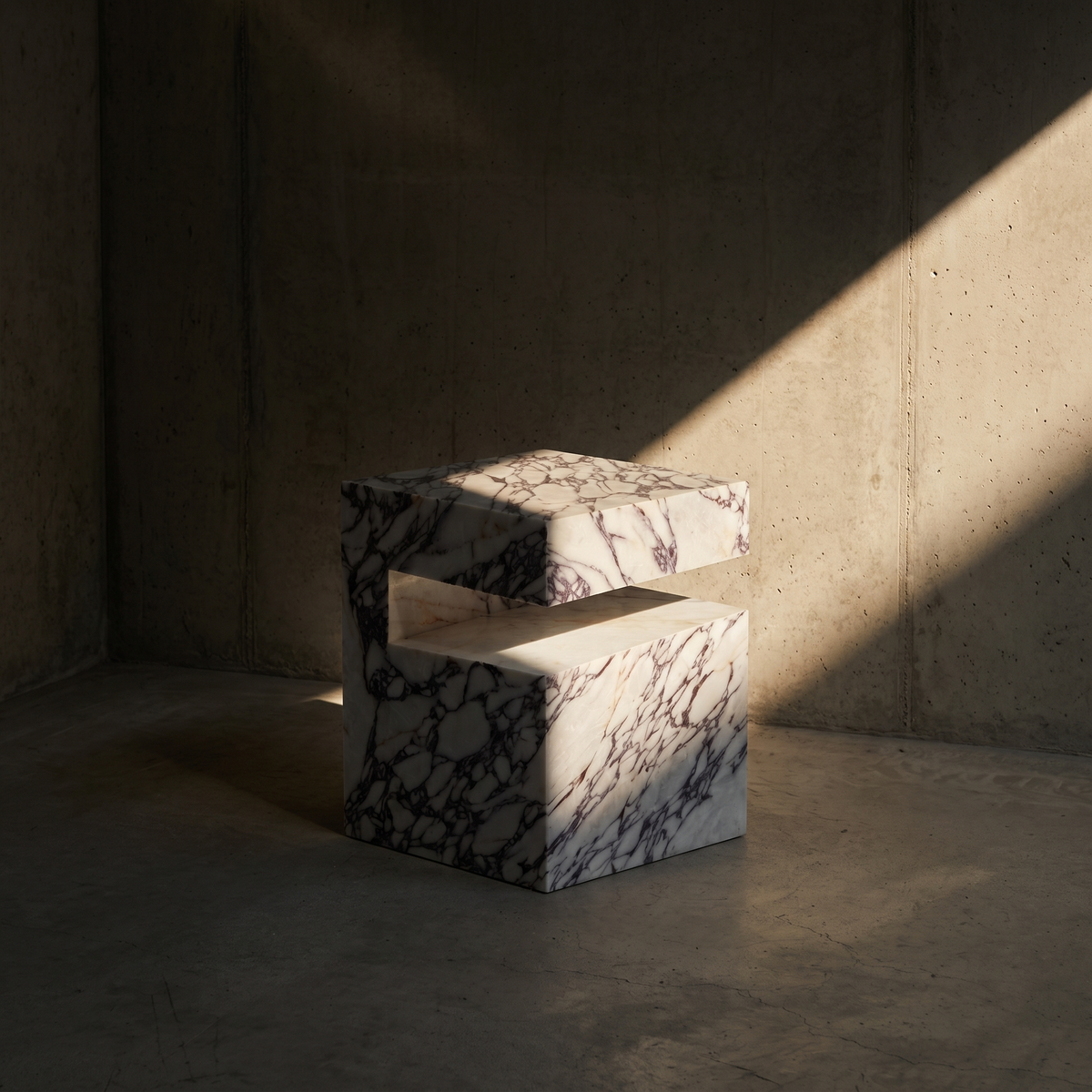 Romane Marble Calacatta Viola Side Table
