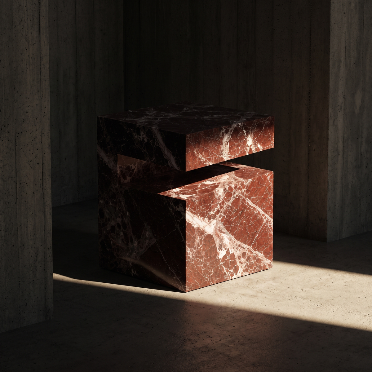 Romane Marble Rosa Levanto Side Table