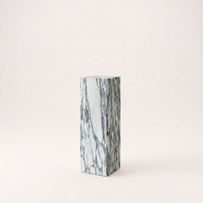Plinth Tall Arabescato White