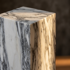 Plinth Tall Arabescato White