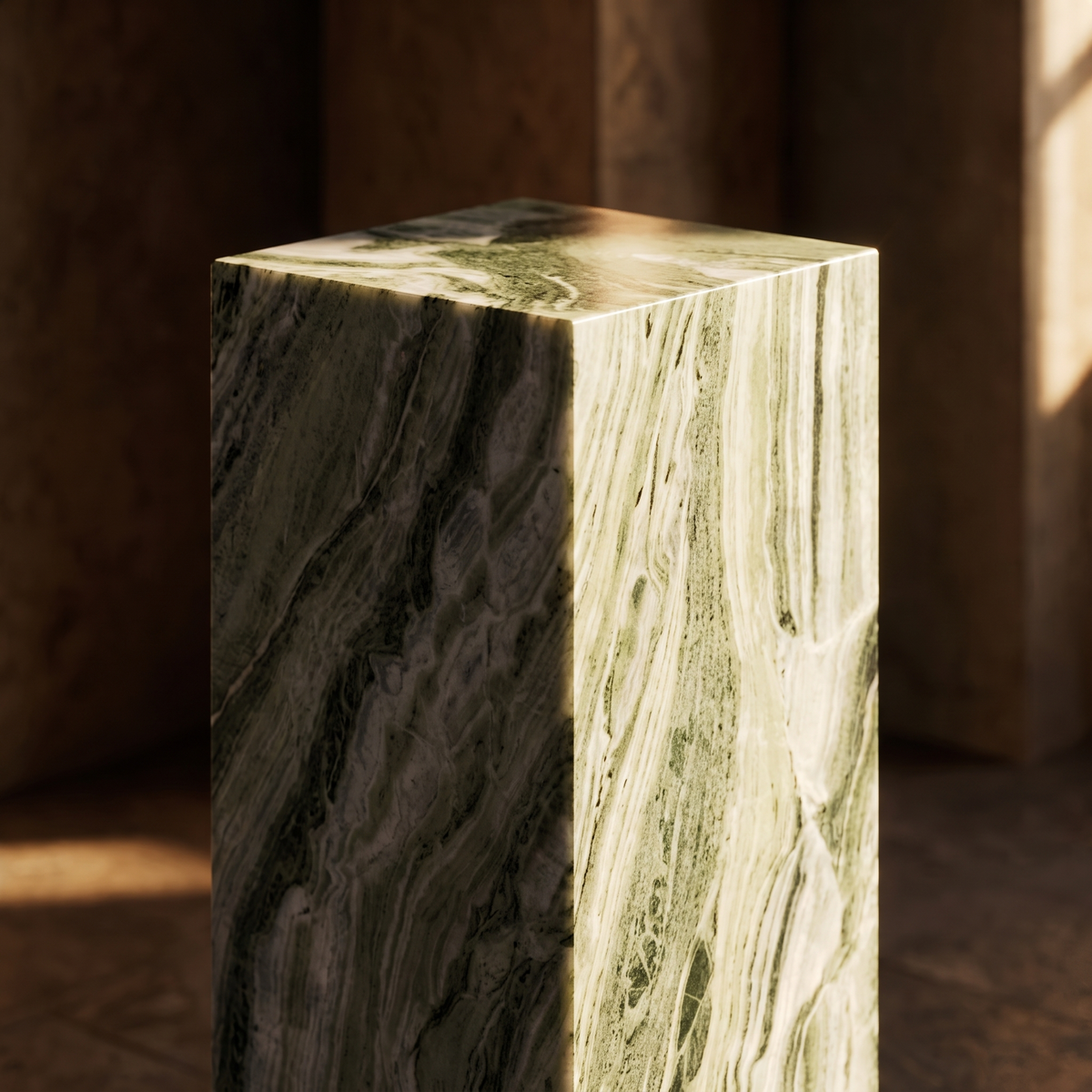 Plinth Tall Jade Green