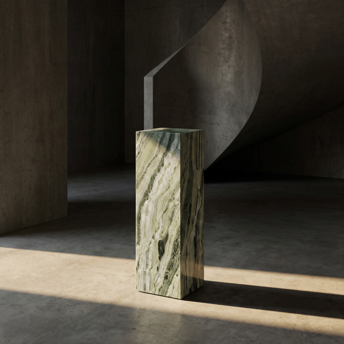 Plinth Tall Jade Green