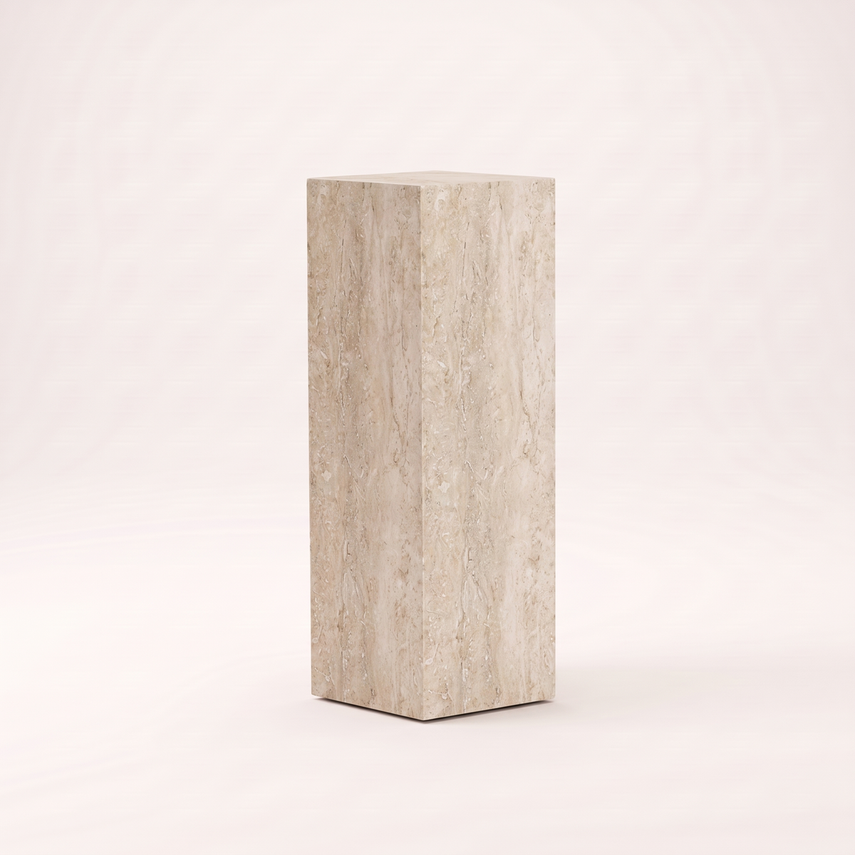 Plinth Tall Cream Travertine