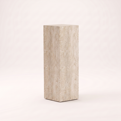 Plinth Tall Cream Travertine