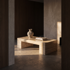 Cava Cream Travertine Coffee Table