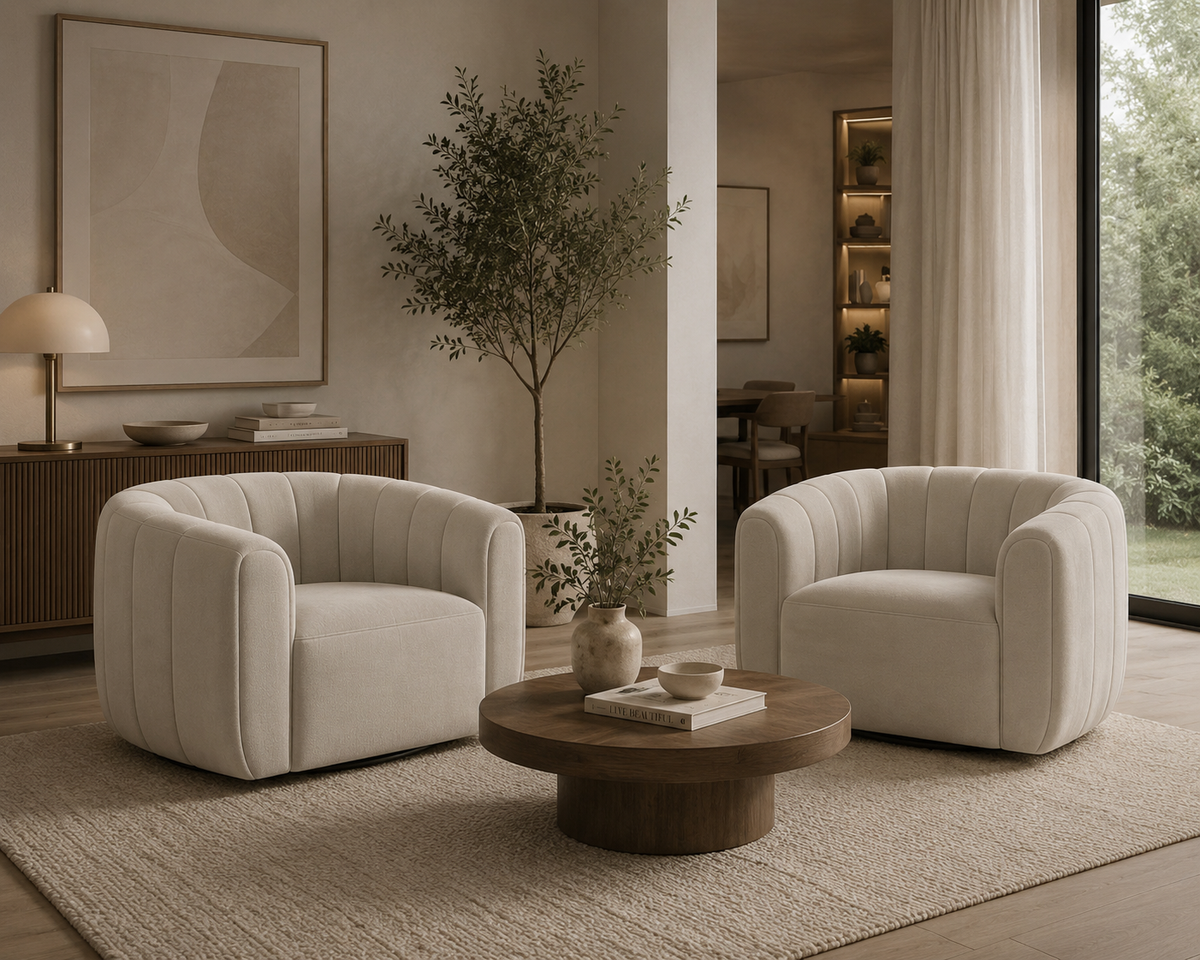 Marisol swivel chair side view