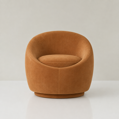 Biarritz velvet swivel chair