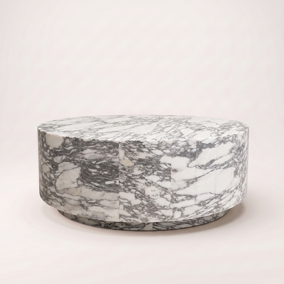 Amalia Arabescato White Coffee Table